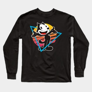 Feline Fun Felix the Cat's Cartoon Capers Long Sleeve T-Shirt